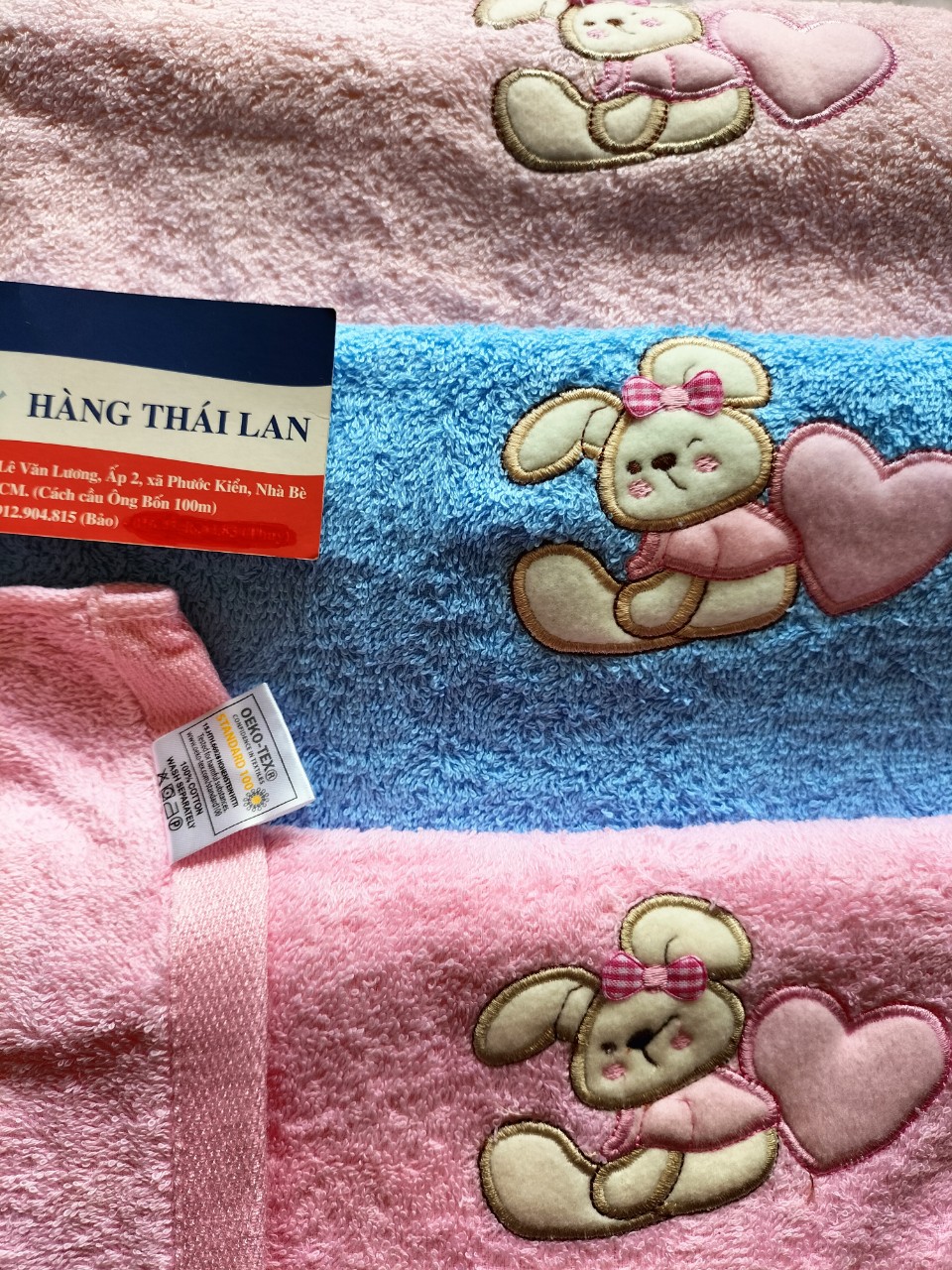 Khăn tắm Thái Lan Daisy Thỏ xinh Thái Lan 1.2M- Khăn tắm cỡ lớn choàng