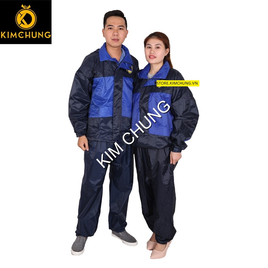 [HCM]Áo mưa bộ 2 lớp vải dù cao cấp siêu bền không thấm nước (3 size từ 1m5 -1m85 LXL Bigsize 2XL)