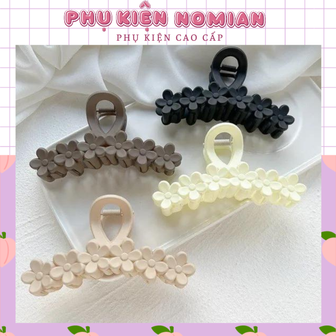 Kẹp Tóc Hoa Đơn Giản  Mẫu Lượn 6 Hoa Nhám  Phong Cách Hàn Quốc Khí Chất Dịu Dàng