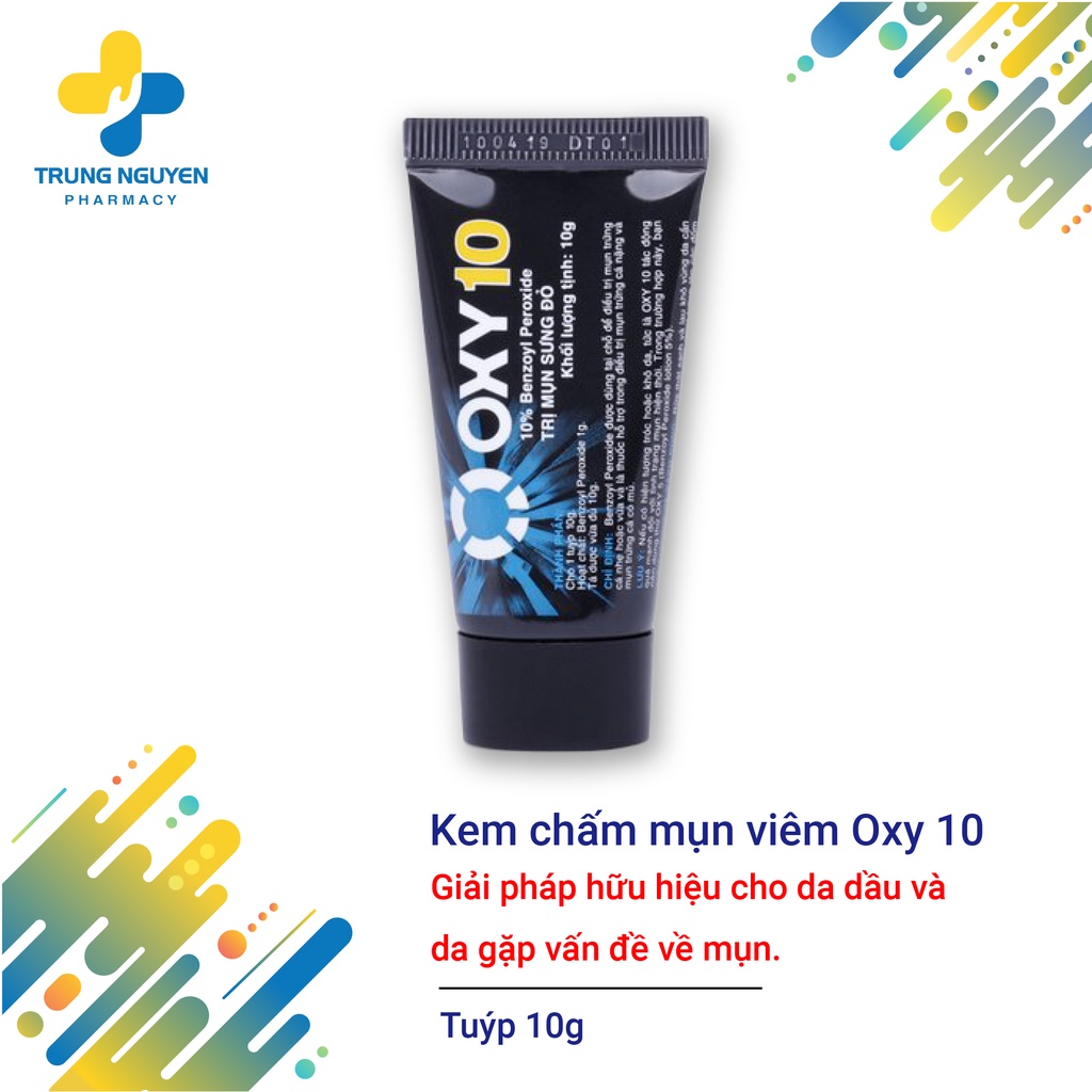Kem chấm mụn viêm Oxy 10
