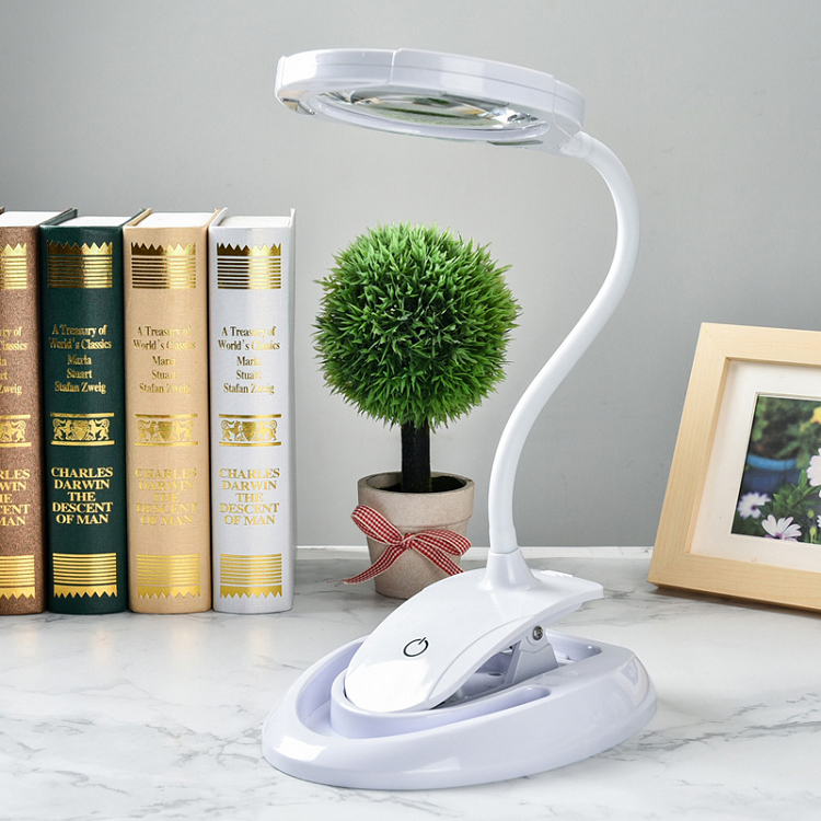 Kính lúp kẹp bàn, để bàn có đèn hỗ trợ hàn mạch K3132