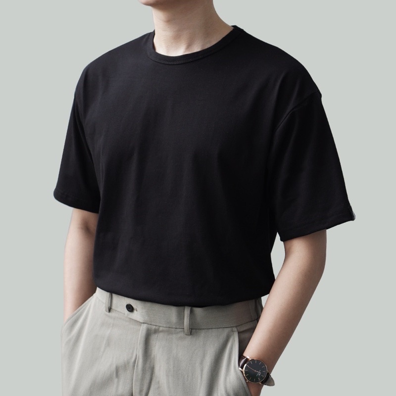 Áo T-shirt basic vải cotton 100% trơn nhiều màu