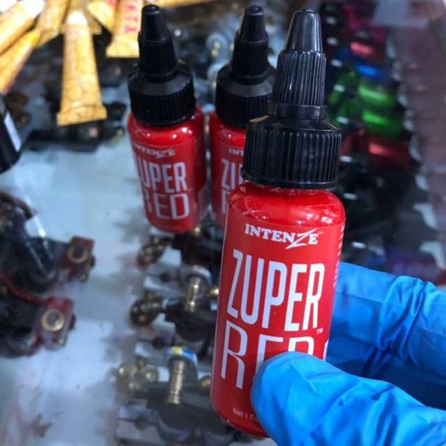Mực xăm trung cấp intenze zuper red 30ml / 1oz
