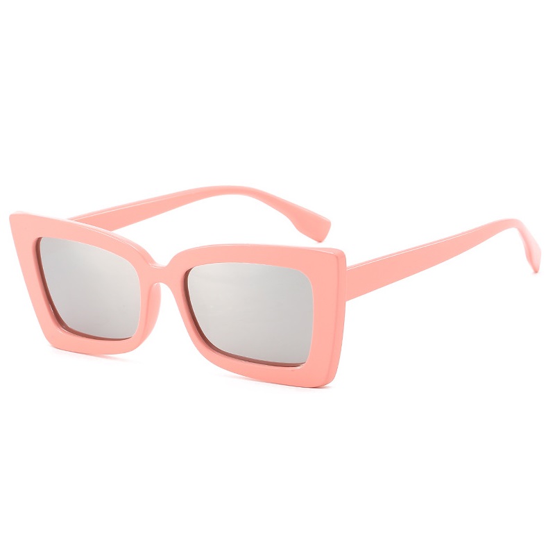 Kính Mát Gọng Vuông Phong Cách Vintage Nữ - Màu hồng đen