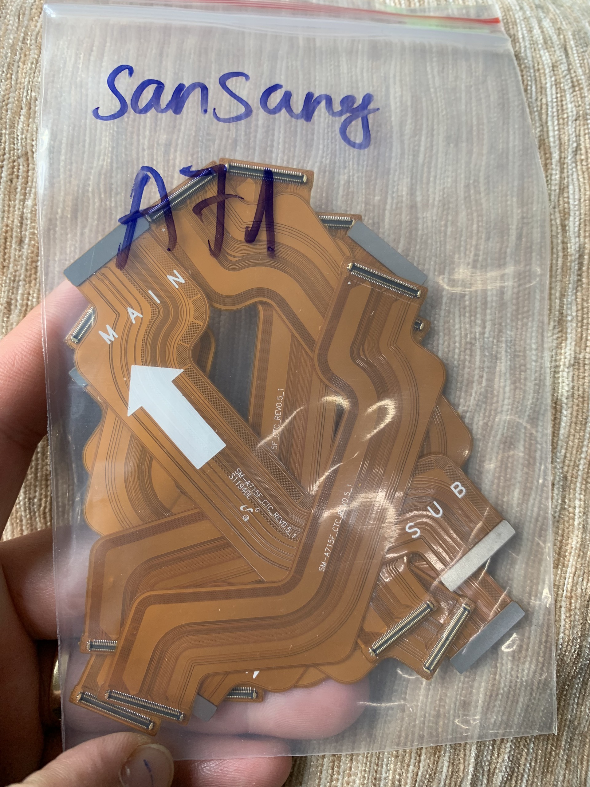 Cáp nối main, cáp nối bo sạc zin samsung A71