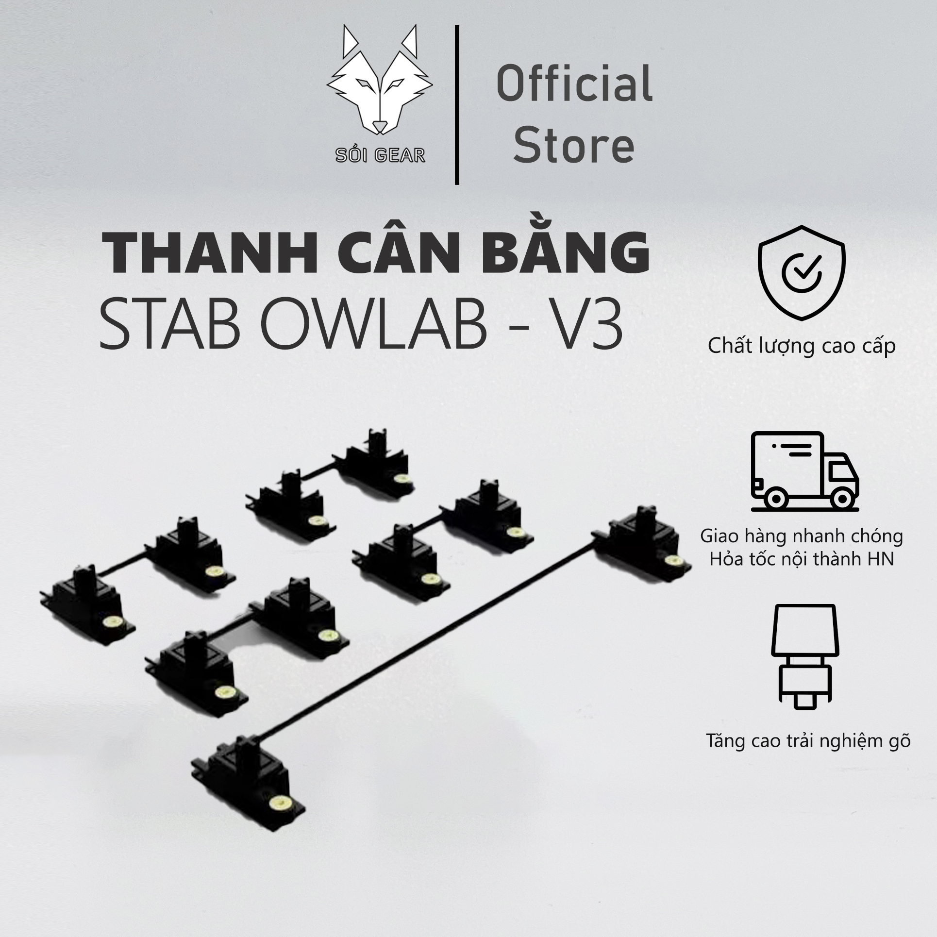 Thanh cân bằng bàn phím cơ | stab owlab v3 pom