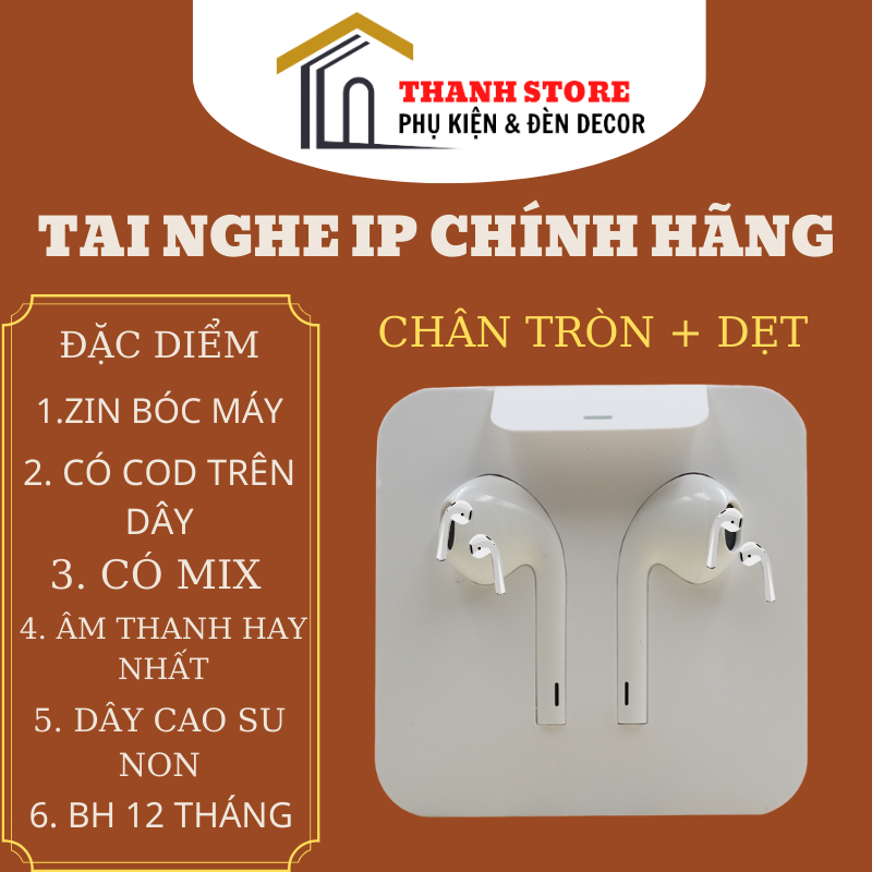 Tai nghe 6splus - xsmax zin bóc - bh 12 tháng