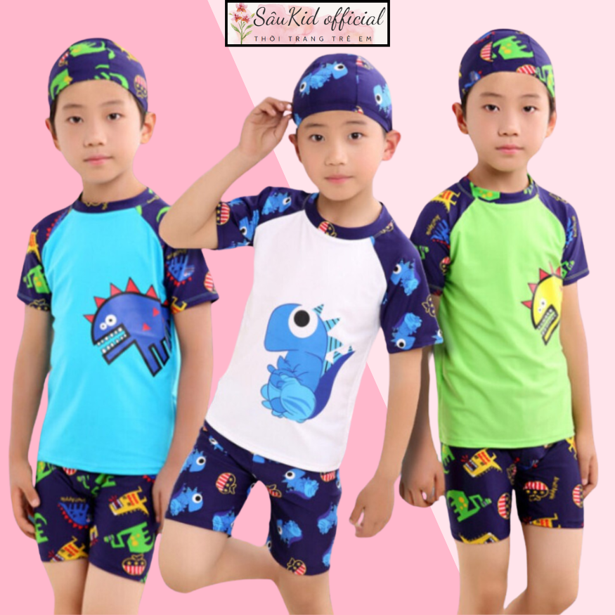 Bộ bơi bé trai kèm mũ cho bé trai RICHKIDS
