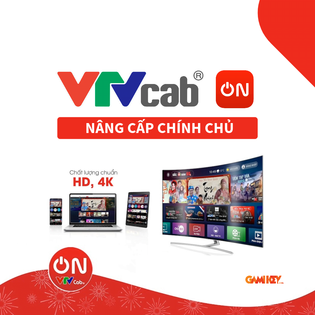 Nâng cấp VTVCab ON 21 tháng + tặng kèm 3 tháng ON VIP [Voucher Gamikey]