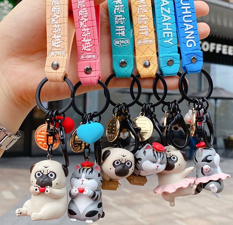 Móc khoá mèo hoàng thượng, chó nô tì