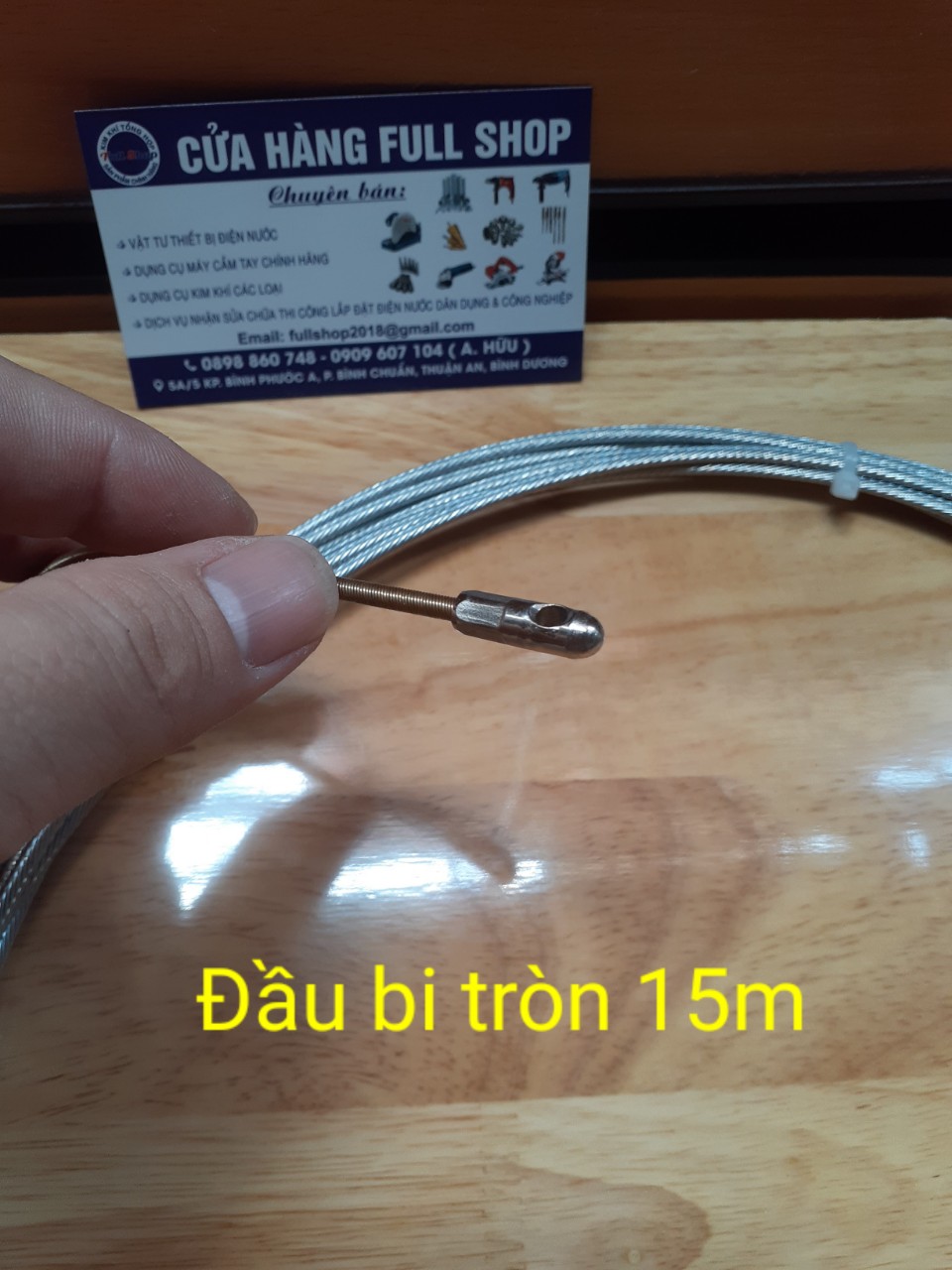 Dây mồi bằng cáp đầu đầu tròn 15m