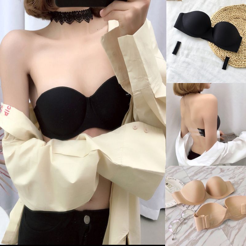 Áo Ngực- Áo lót nâng ngực-Áo ngực không dây nâng ngực dành cho váy áo trễ vai hở lưng chất su mềm mịn hàng loại 1 cao cấp-KingShop