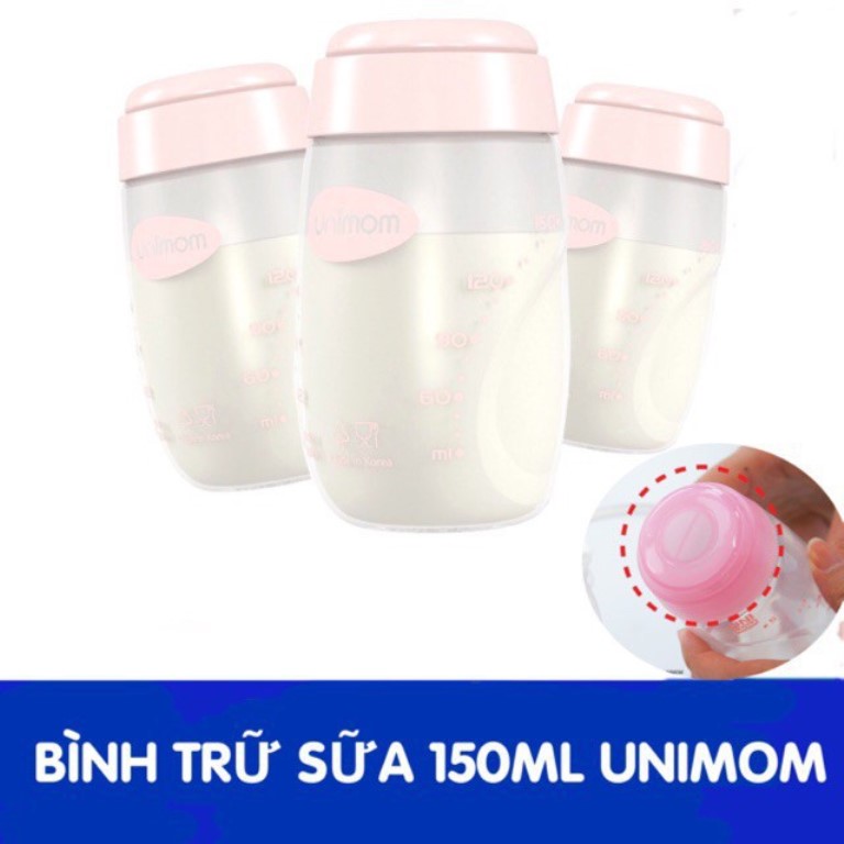 Bộ 3 bình trữ sữa cao cấp 150ml unimom um880045