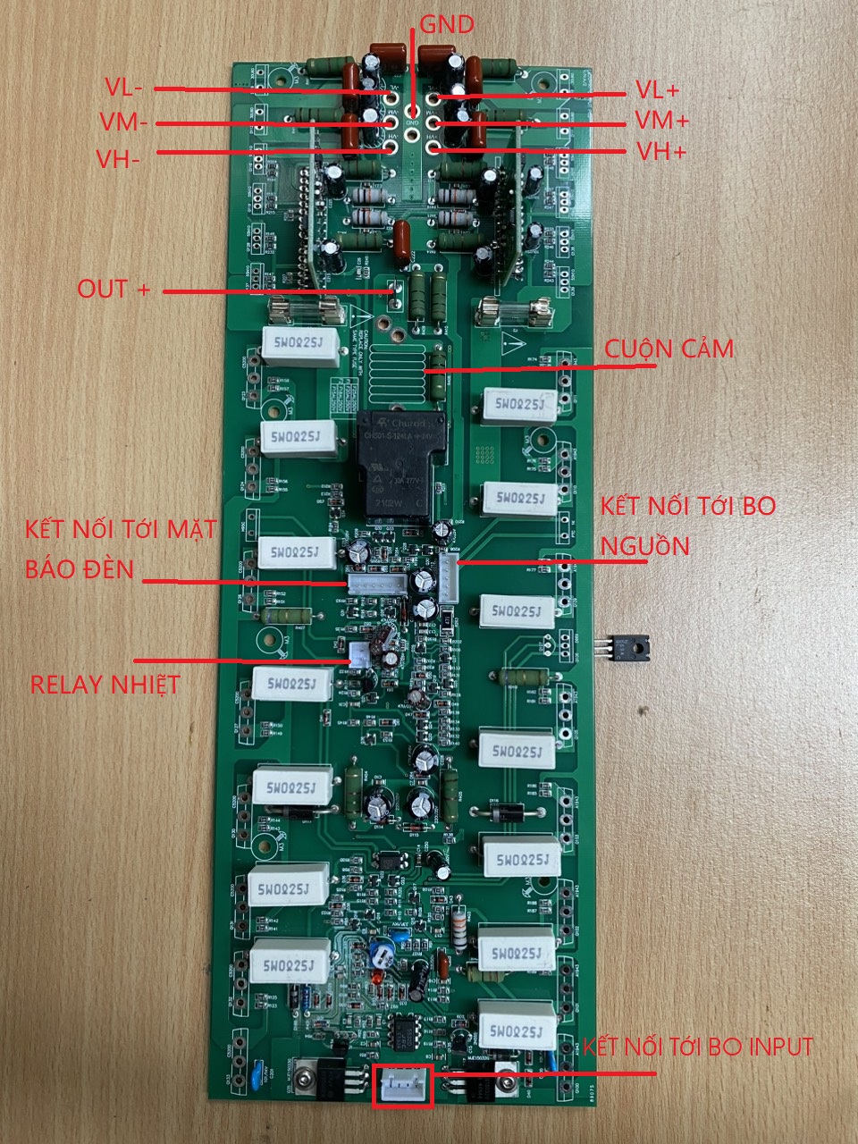 Mạch công suất ca12 ca18 ca20 loại ngắn class h bù áp 3 cấp nguồn