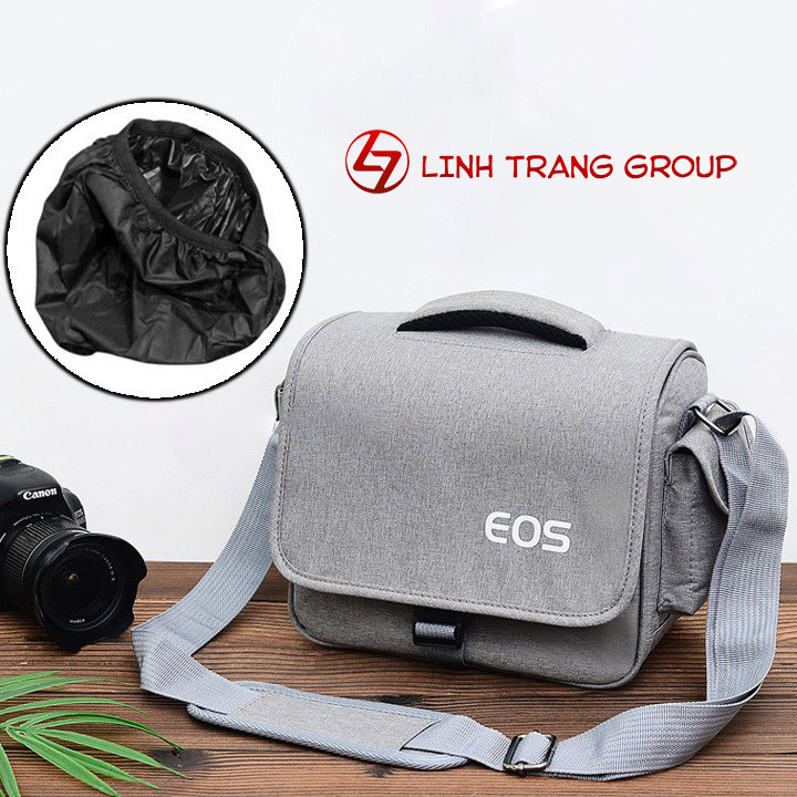 Túi đựng máy ảnh thời trang cao cấp EOS tặng túi trùm chống nước - Oz132