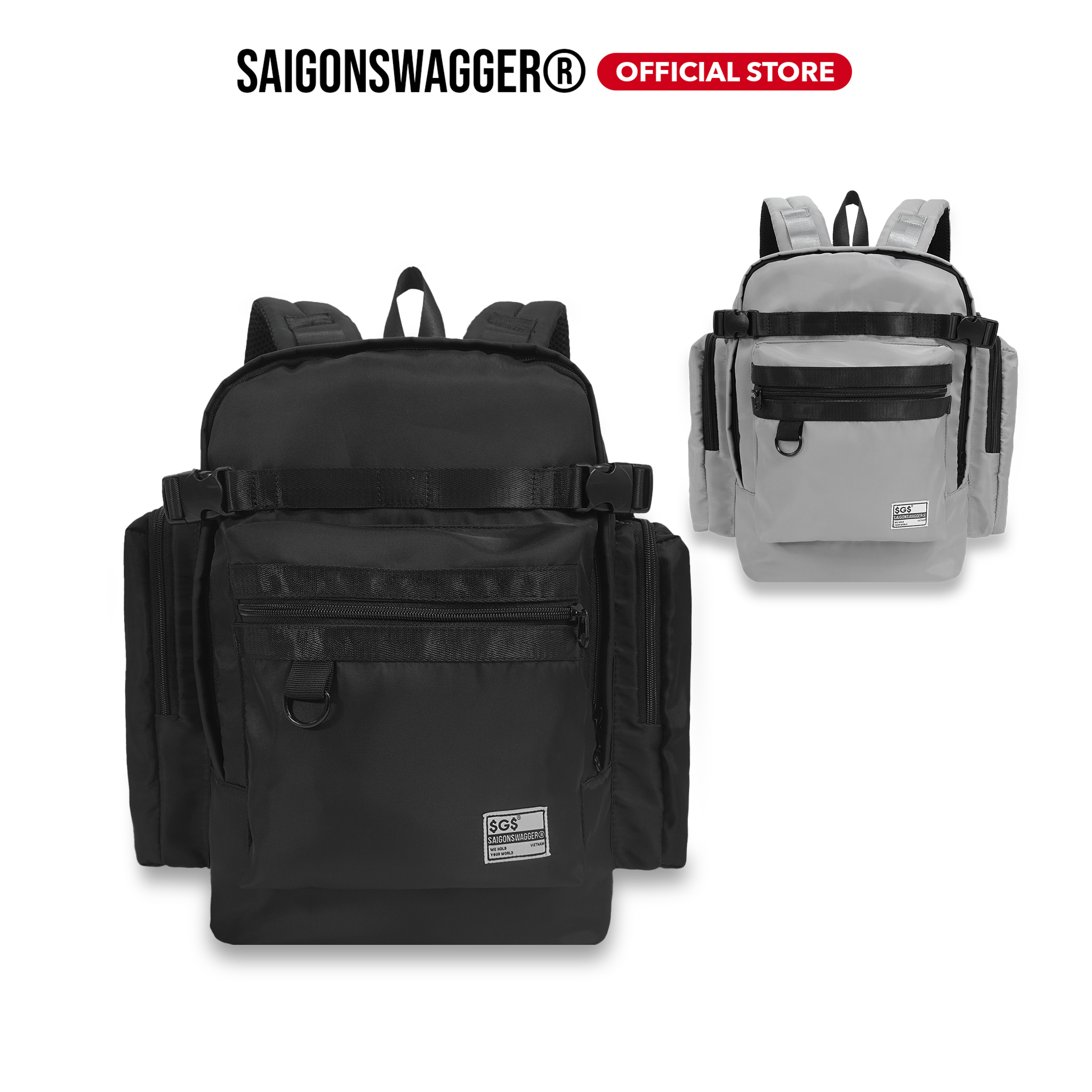 Balo thời trang saigon swagger® slate backpack chất liệu nylon ngăn chống sốc laptop 14inch