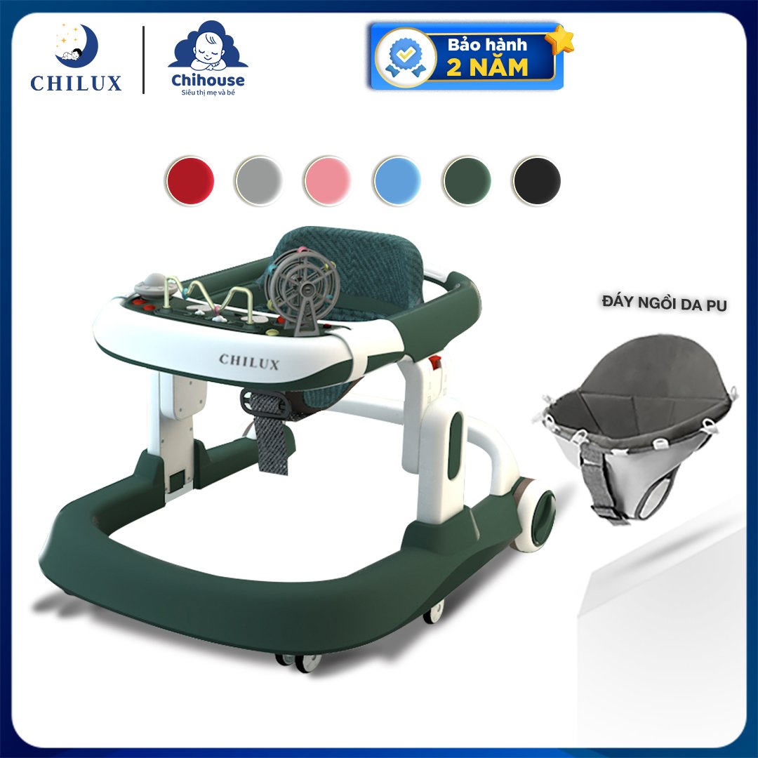 Xe tập đi cho bé đa năng Chilux Walk S,  ưu điểm vượt trội so với xe tập đi tròn, bảo hành chính hãng 2 năm