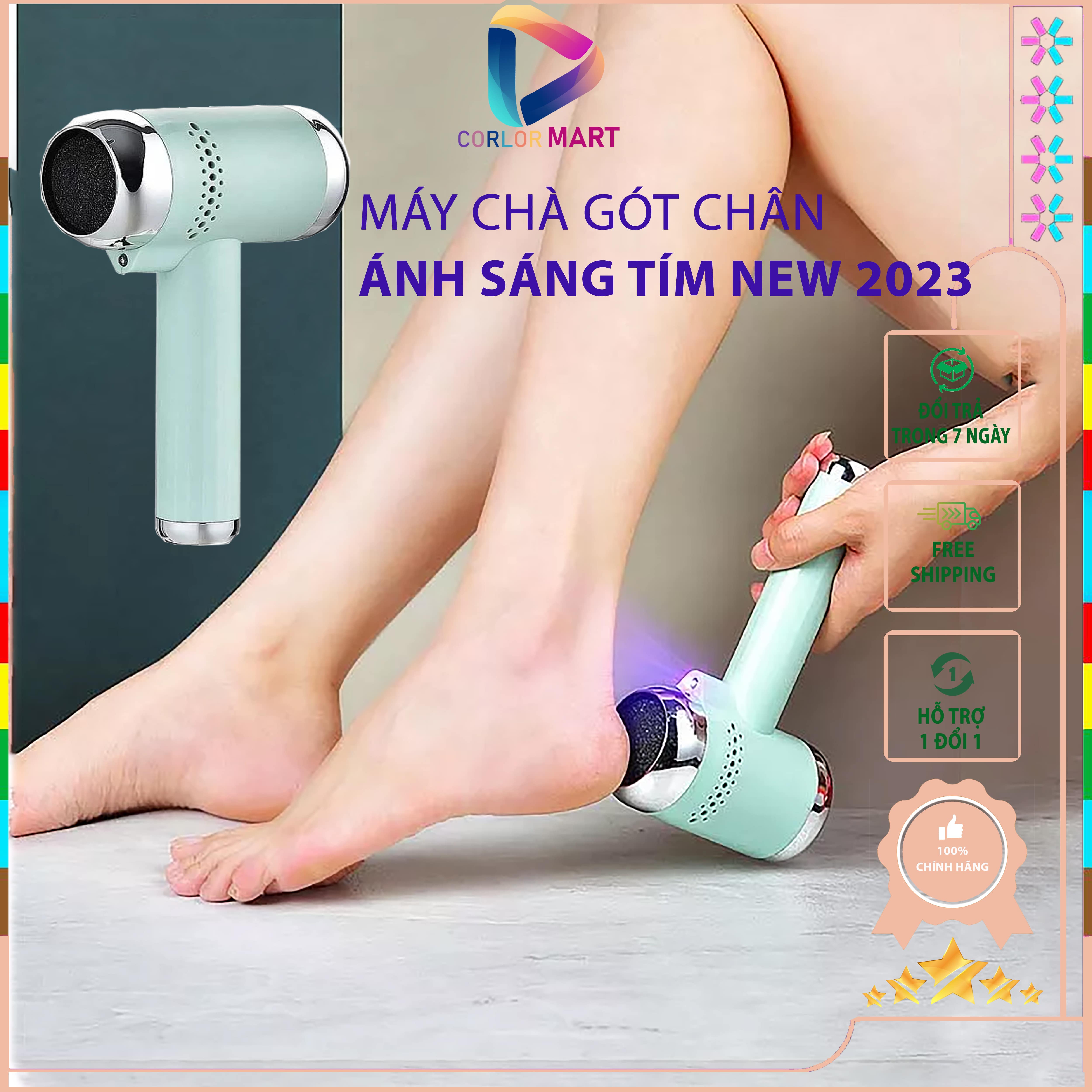 Máy chà gót chân cầm tay cao cấp - máy mài gót chân chuyên dụng tại nhà, dụng cụ tẩy da chết làm mềm gót chân - dụng cụ chà gót chân tặng kèm đầu máy thay thế - máy chà gót chân bằng điện - bảo hành 12 tháng - corlor mart