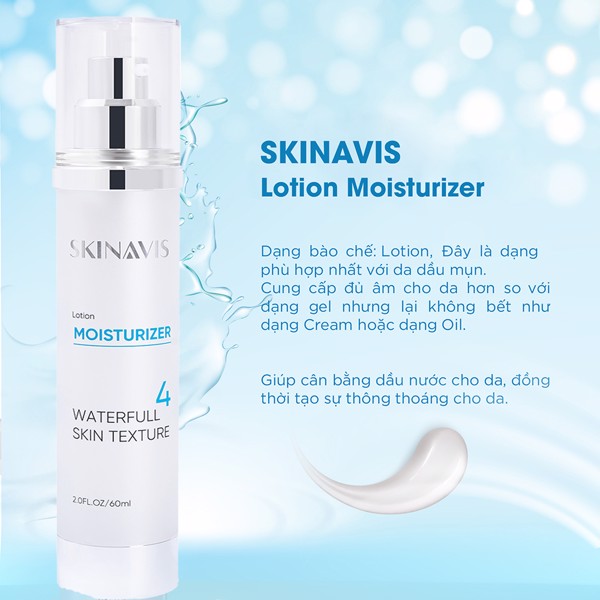 Dưỡng ẩm da dầu SKINAVIS Lotion Moisturizer - phục hồi da và cân bằng độ ẩm
