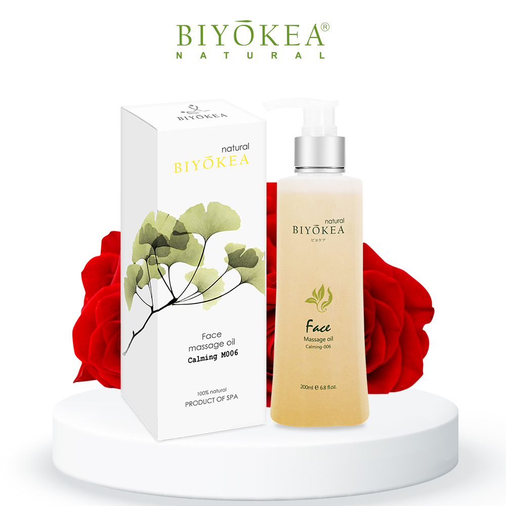 Dầu massage mặt biyokea calming m006 thư giãn, dưỡng ẩm dung tích 200/500/1000ml