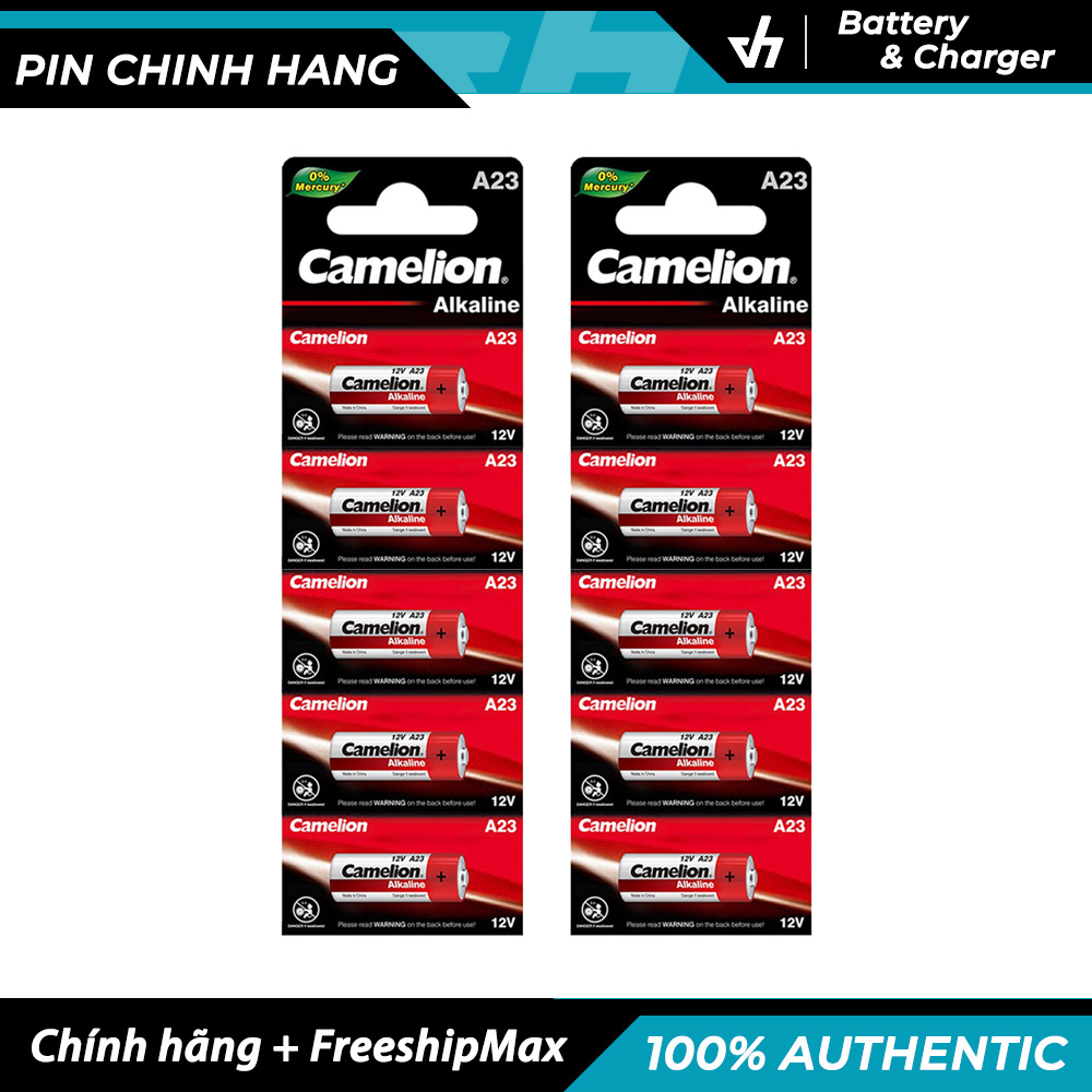 10 Pin Camelion A23 Alkaline - Pin thỏi nhỏ điện áp 12V
