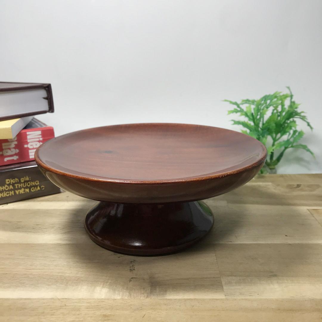 Dĩa gỗ có đế đựng trái cây trưng bàn thờ-Nhiều cỡ
