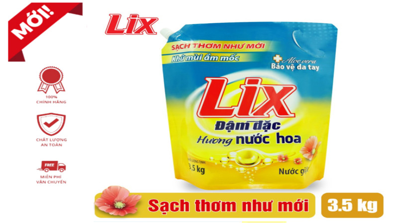 NƯỚC GIẶT LIX HƯƠNG HOA TÚI 3.5KG