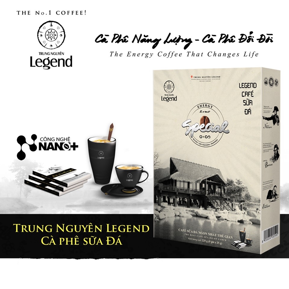 Legend Cà Phê Sữa Đá - Hộp 9 gói x 25g (Hàng Công Ty)