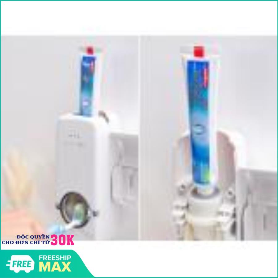 Máy nhả kem đánh răng tự động và kệ đựng bàn chải Touch Me-Hộp đựng kem đánh răng touch me tiện lợi
