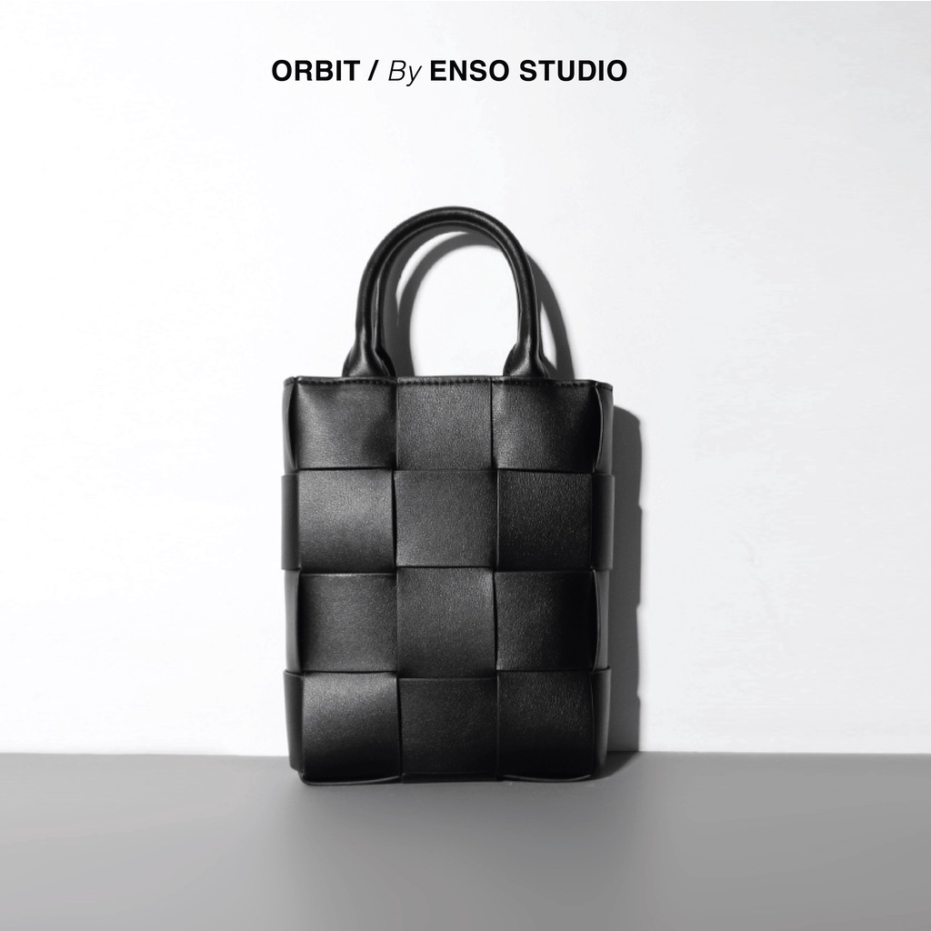 Túi da thật orbit đen