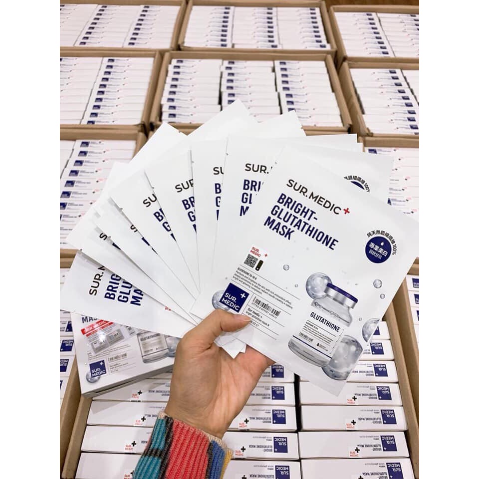 [HCM]Mặt Nạ Trắng Da Sur.Medic Sur Medic  Bright Glutathione Mask Neogen CÓ TEM CHỐNG HÀNG GIẢ