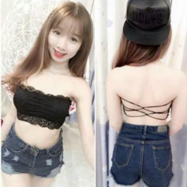Áo lót bra ren không gọng dây đan lưng