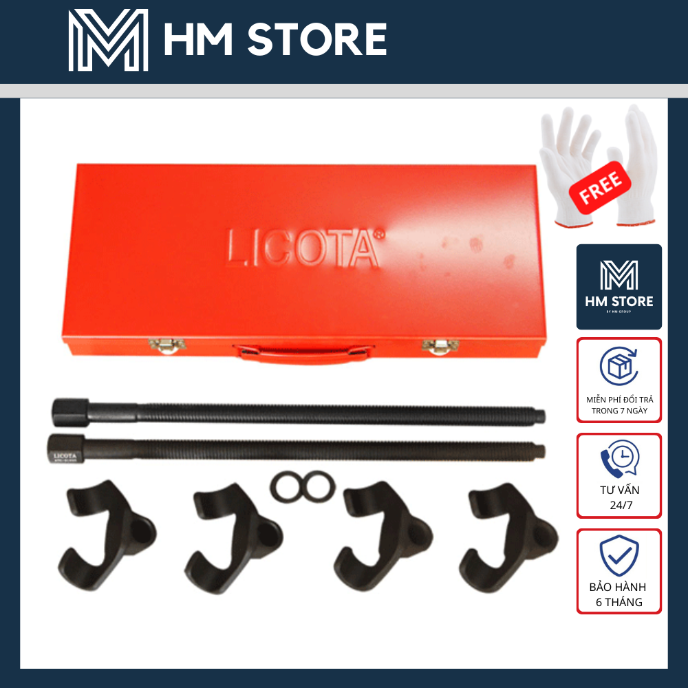 BỘ CẢO ÉP PHUỘC LÒ XO XE HƠI LICOTA - DÀI 370MM - THÉP CR-V ĐEN SIÊU CỨNG, KHÔNG GỈ CAO CẤP