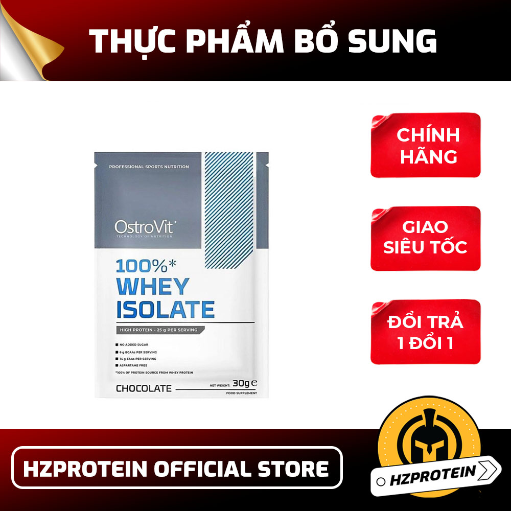 Gói Sample Dùng Thử Protein Tăng Cơ Ostrovit Whey Protein Isolate 30g