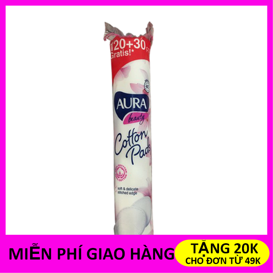 Bông tẩy trang aura - aura 150 miếng