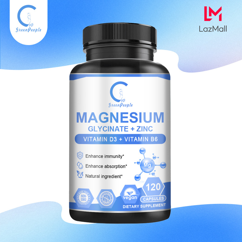 GPGP GreenPeople Magiê Glycinate 500mg | Chelat | Khoáng chất thiết yếu có độ tinh khiết cao cho sức khỏe cơ, khớp, tim và tiêu hóa