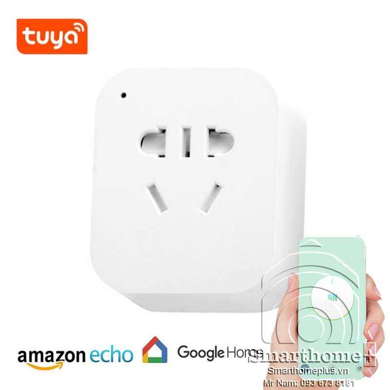 Ổ Cắm Wifi Điều Khiển Từ Xa Hỗ Trợ Đo Công Suất Tiêu Thụ Điện 10A Tuya S6