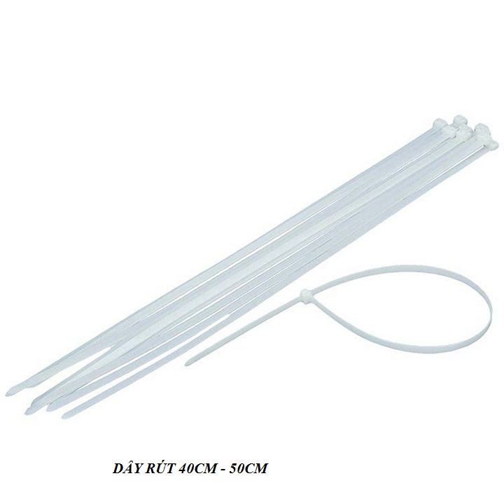 [HCM]DÂY RÚT NHỰA  ĐEN-TRẮNG DÀI 40Cm-50Cm