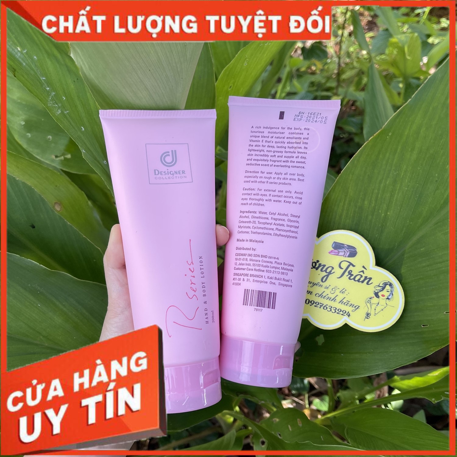 Kem dưỡng thể trắng da Hoa Hồng Rseries thái hồng 200ml