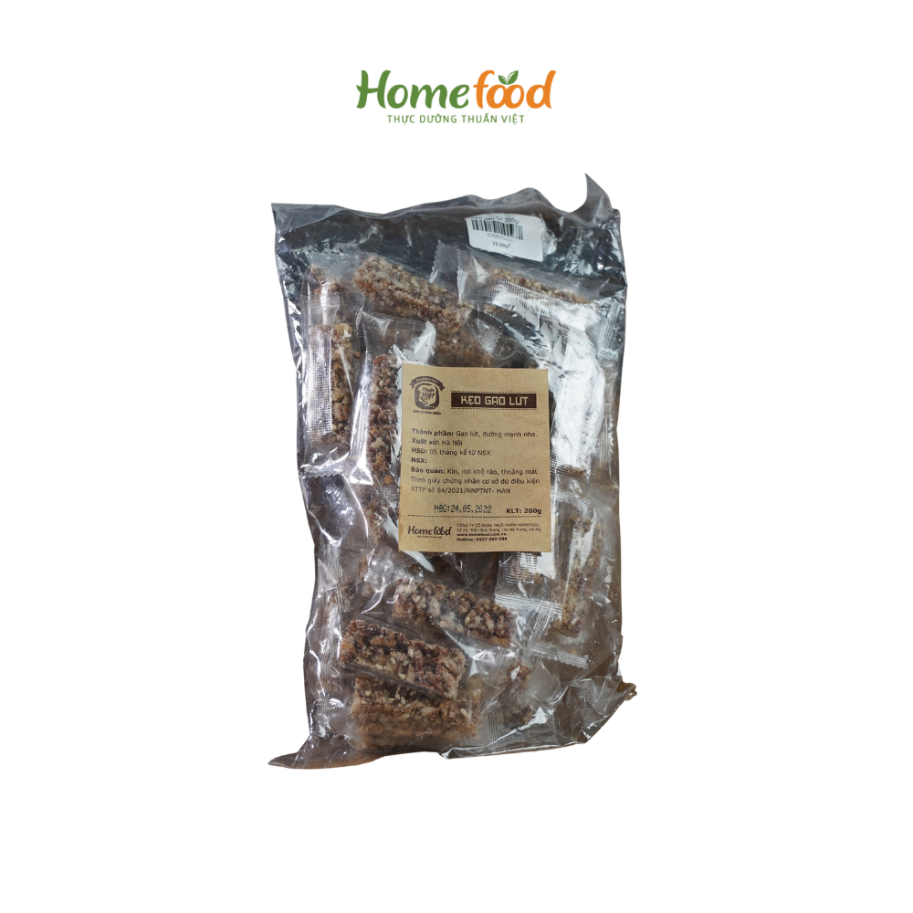 Kẹo lạc/ kẹo gạo lứt homefood túi 200g