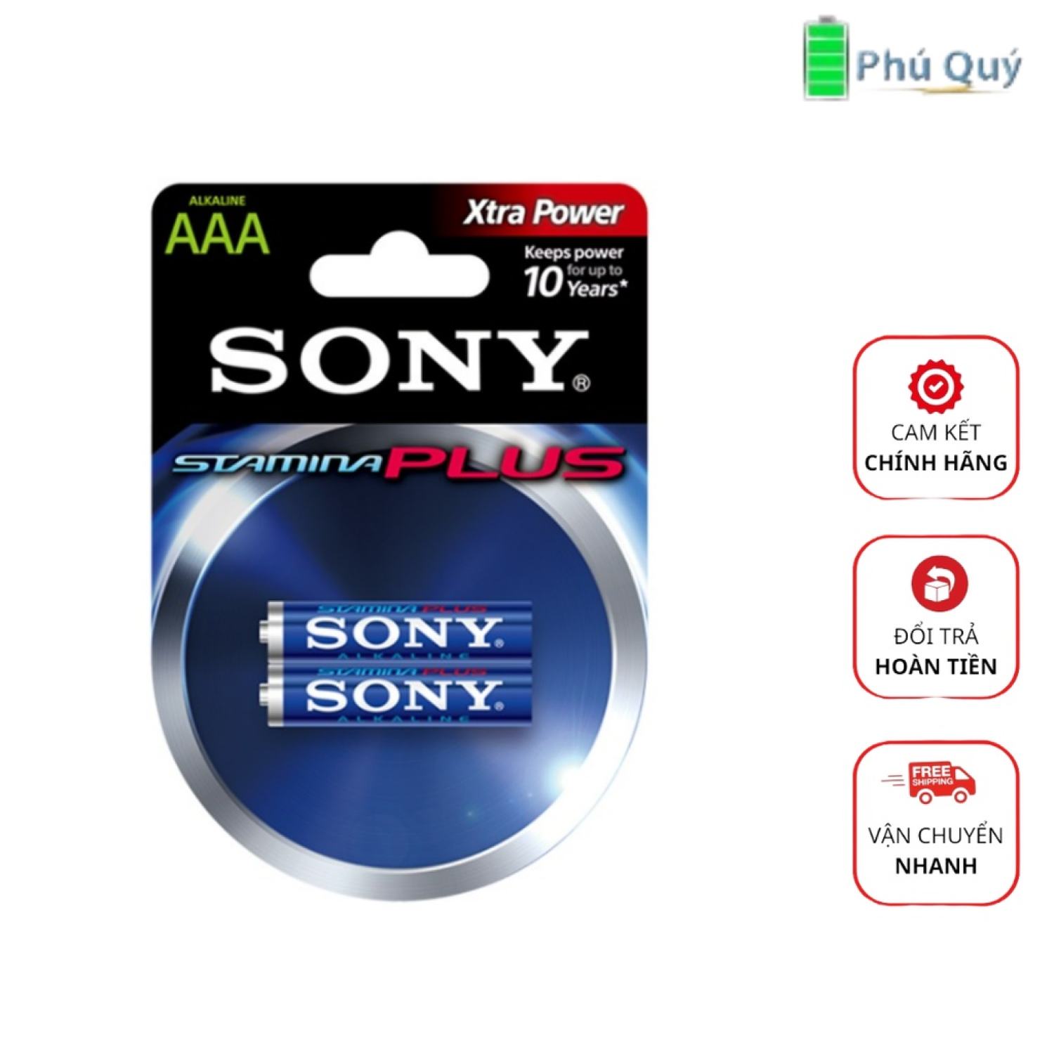 Pin điều khiển AAA Sony Alkaline AM4 loại Plus Xtra Power vỉ 2 viên