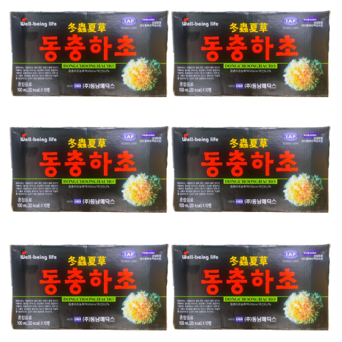[HCM] Combo 6 hộp nước đông trùng hạ thảo Hàn Quốc - 60 chai