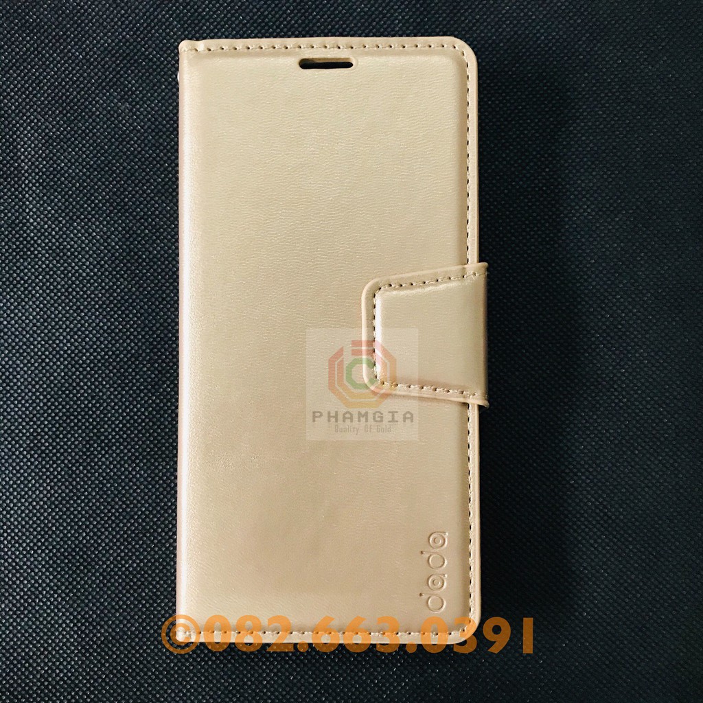 Bao da Samsung A5 2017 da cao cấp, có ngăn thẻ, nắp gập chống đỡ xem phim