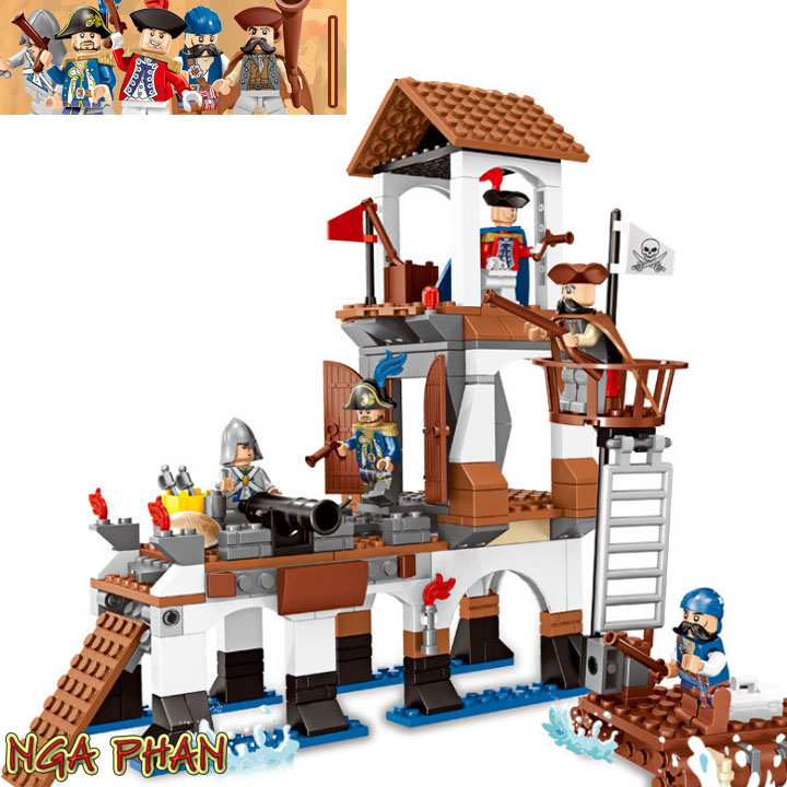 Cuộc Đột Kích Vào Pháo Đài Biển 305 Chi Tiết Lego Jie Star Đồ Chơi Xếp Hình Lắp Ráp