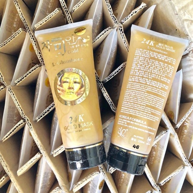 Gel Lột Mặt Nạ Vàng 24K Gold L - Glutathione 220ml Hàn Quốc Trắng Mịn Da Loại Bỏ Tế bào Chết