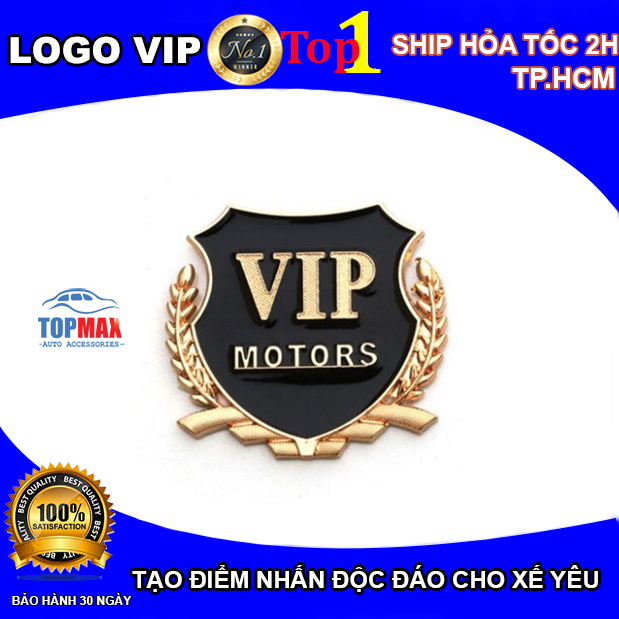 Logo VIP Gắn Xe Ô Tô- Kiểu Dáng Sang Trọng