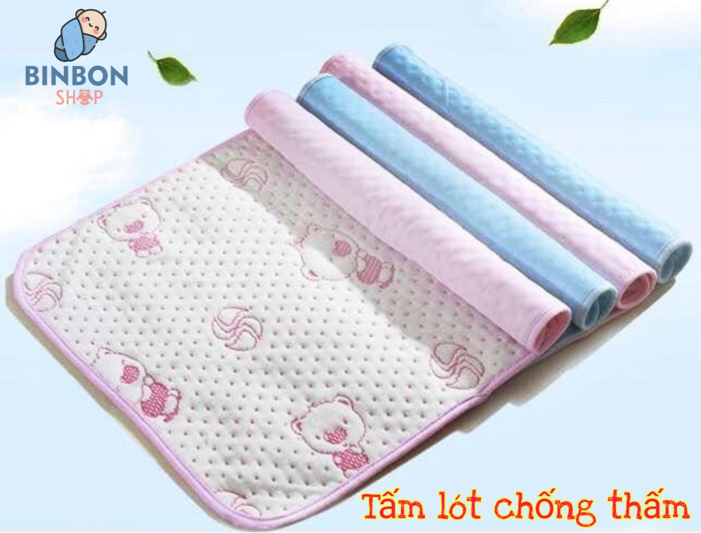 [ Xả hàng] Tấm Lót Chống Thấm 4 Lớp Cho Bé Sơ Sinh