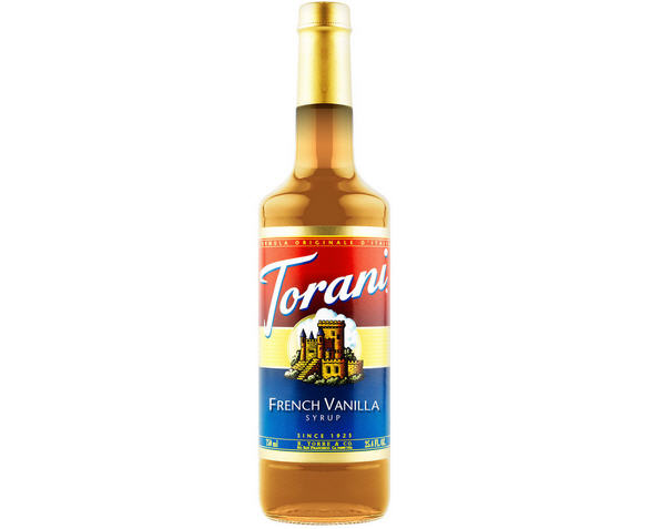 Siro torani chai thủy tinh vani chai 750ml
