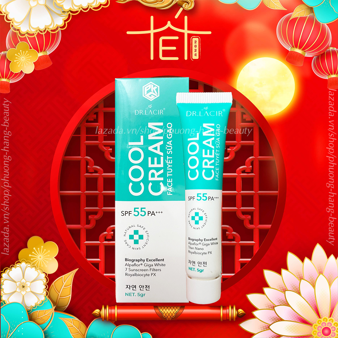 Kem chống nắng Cool Cream Dr lacir mẫu mới nhất phiên bản 5gr