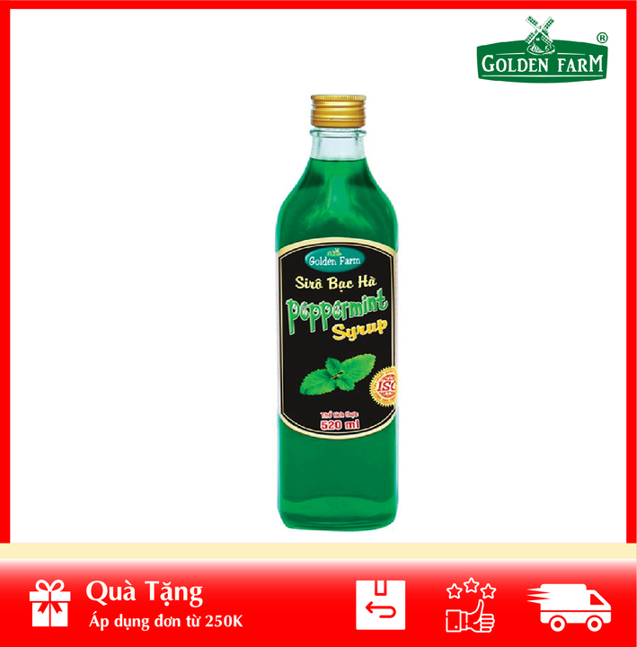 [ HÀNG CÔNG TY ] Siro Bạc Hà Golden Farm 520ml